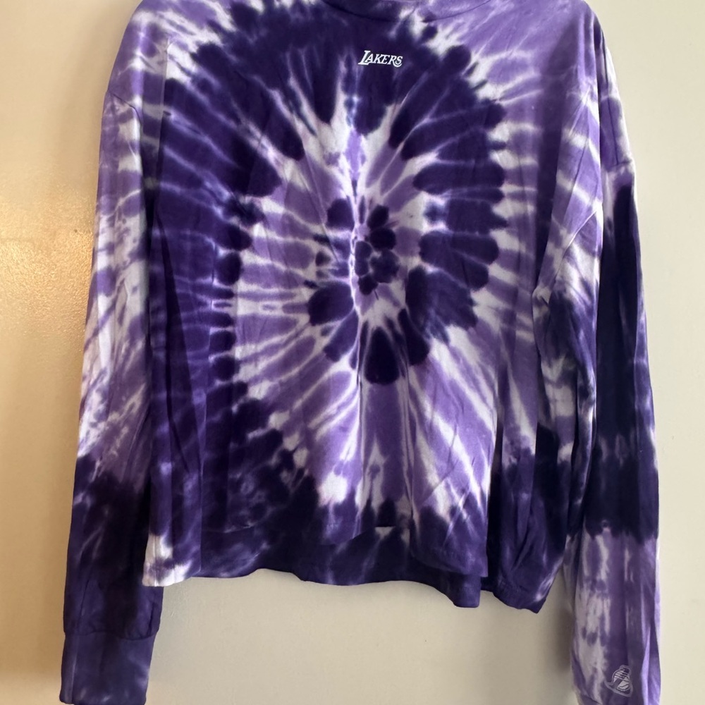 Purple Tie-Dye Lakers Long Sleeve Shirt